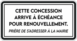 Arrivée à échéance des concessions funéraires dans le cimetière communal